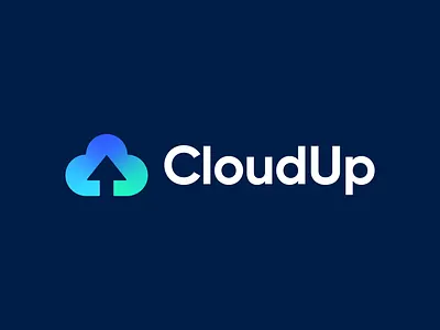 CloudUp - Logo Concept Gradient abdullah designs blue brand branding cloud clouddrive contemporary design freeform gradeint graphic design green illustration instagram logo logo design logodesign logotype minimal vector