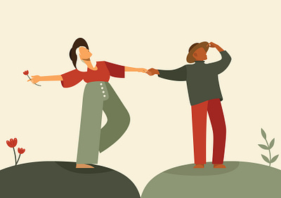 Dance Illustration adobe illustrator dance flat character flat design illustration vector