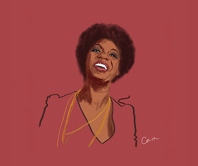 Natural hair influencers angela davis grace jones illustration lauryn hill nina simone portraits