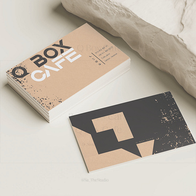 Q Box Cafe - business Cards branding bussines card bussinese cafe cafe branding corporate identity visit card