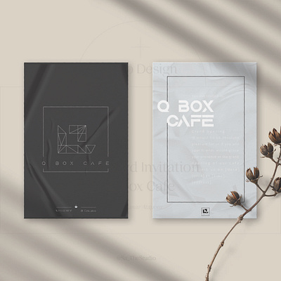 Q Box Cafe - Opening Invation cards cafe cafe branding cafe invation card design graphic design illustration invation card logo