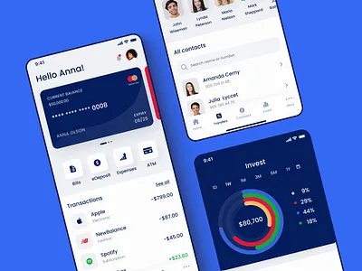 Redesign concept for Bank of America bank bank app banking banking app figma finance finance app fintech fintech app fintech banking fintech mobile app ios ios app ui ui design uiux user experience user interface ux ux design