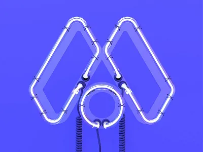 Neon Method Logo 3d 3d art branding c4d logo