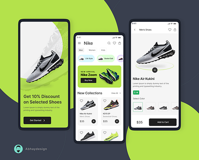Nike Sneakers Mobile App Design Concept design mobileapp nikeapp shoesmobileapp ui ux
