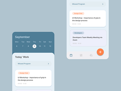 Mobile Calendar design inspiration mobile design ui ux