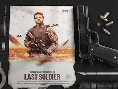 Last Soldier Movie Poster/Flyer action adobe photoshop battle branding cinema cmyk cover creative envato event film poster flyer design graphic design manipulation movie poster professional soldier storm war