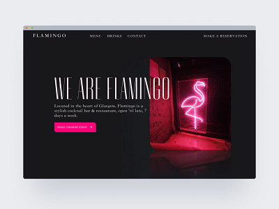 Flamingo Bar and Restaurant | Atom Design atom atomdesign branding design illustration logo ui ux