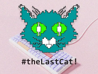 #TheLastCat! NFT collection on opensea 3d austria blockchain brand branding color colorscheme crypto design design thinking ethereum graphic design illustration martina fischmeister meme merch nft opensea pastels retro