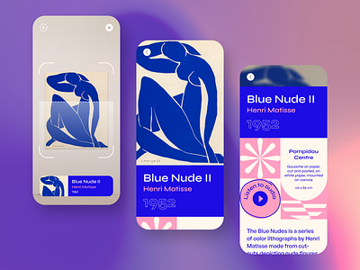 Art Recognition App abstract app art artwork brutalist design geometric graphic design illustration mobile ui painting ui ui design ux ux design uxui