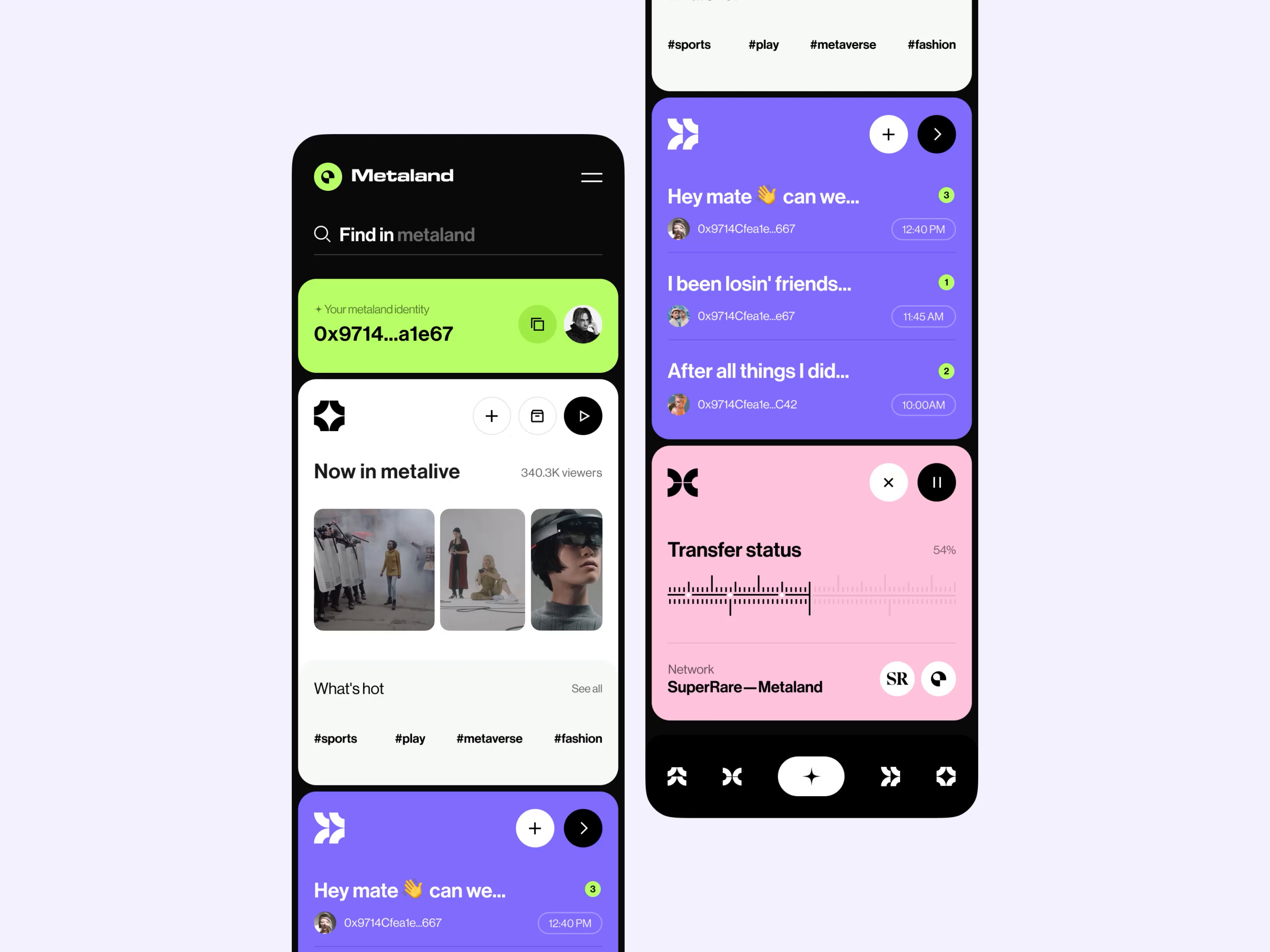 Metaland super app web 3.0 by Dividedsign for Piqo Studio on Dribbble