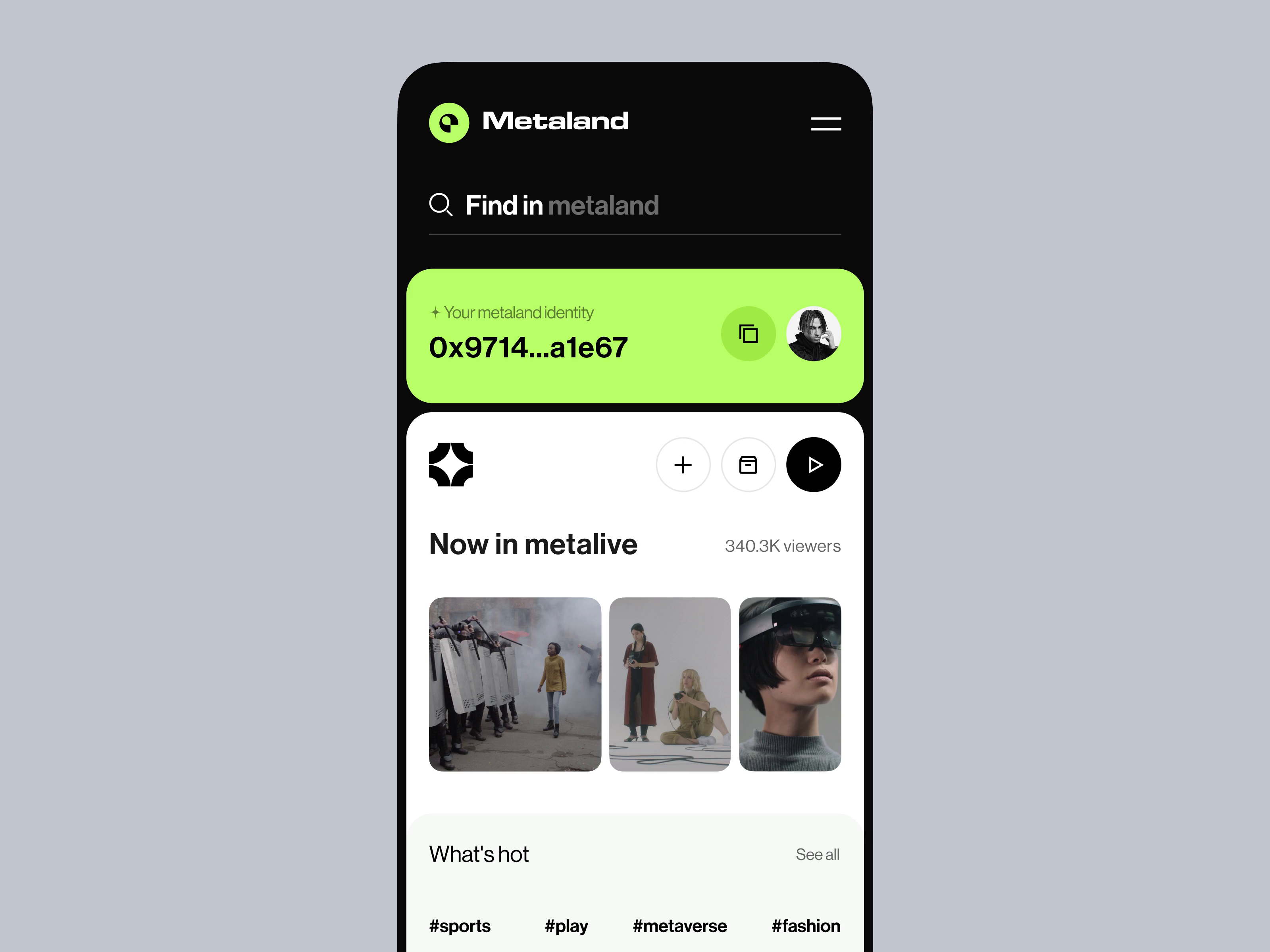 Metaland super app web 3.0 by Dividedsign for Piqo Studio on Dribbble