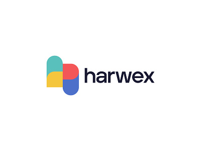 Harwex abstract app logo icon brand branding colorful creative design designer digital letter h monogram logo logodesign logotype modern overlapping overlay symbol tech software unused logomark vector