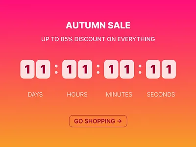 Countdown Timer dailyui design typography ui ux