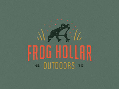 Frog Hollar Outdoor apparel appareldesign branding design frog hill country illustration illustration art logo nature outdoor outfitter river texas texture tshirt typography vector