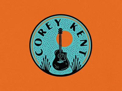 Desert Badge apparel apparel design artist branding desert desert badge design guitar illustration illustration art logo music sunshine texture typography vector vintage