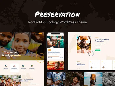 Preservation - NonProfit & Ecology WordPress Theme blog design illustration logo ngo web design webdesign wordpress wordpress design wordpress theme wordpress themes