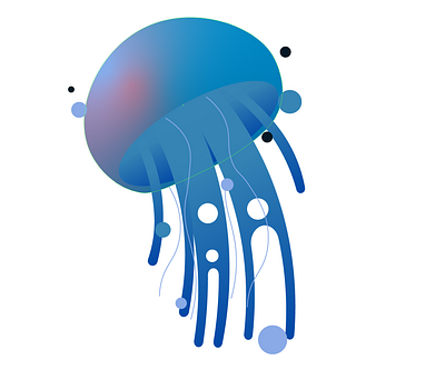 Jellyfish random logo conception design logo