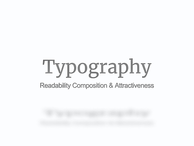 Typography design minimal typography ui
