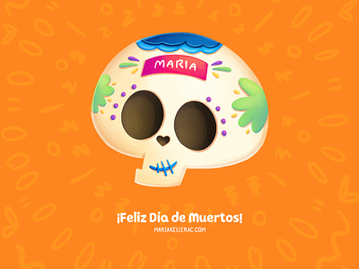 ¡Feliz Día de Muertos! cartoon character colorful cute day of the dead dead dia de muertos illustration kids love mexico nov2 skull sugar skull traditions メキシコ