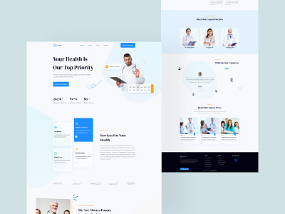 Medical landing page dentist doctor appointment health health care healthcare web app hospital hospital app inspiration landing page medical app medical landing page medicine patient app uiux design webdesign