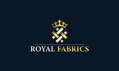 royal fabrics logo branding golden logo royal