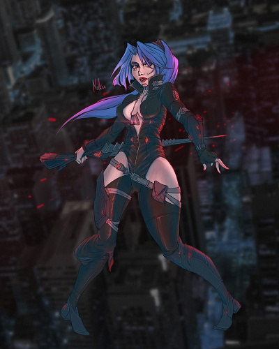 Agent No.69 Type B art character cyberpunk digitalart digitalpainting fantasy futuristic illustration sci fi
