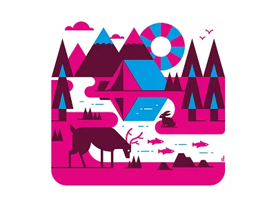 Nature animal design drawing graphic design illustration illustrator moody nature vector vector illustration