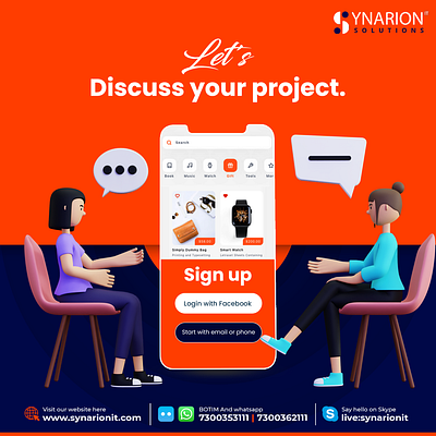 Discuss Your Project branding graphic design logo ui