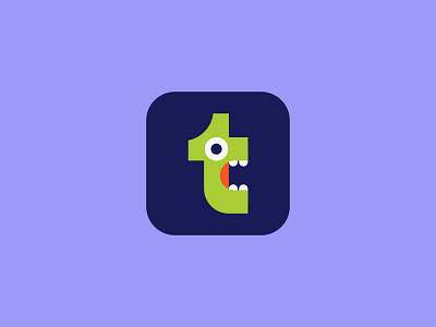Tumblr App Icon app character flat funny icon illustration logo modern monster tumblr zombie