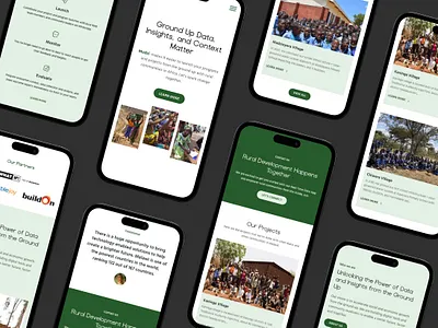 Mobile Screens For Non-Profit africa apple clean design figma green hero ios iphone landing landing page mobile non profit phone screens ui ux web