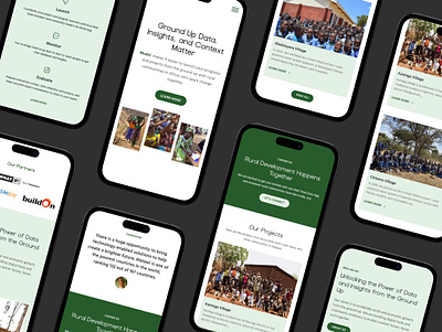 Mobile Screens For Non-Profit africa apple clean design figma green hero ios iphone landing landing page mobile non profit phone screens ui ux web