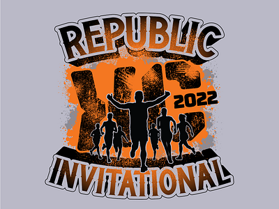 Republic Cross Country Invitational Tee adobe illustrator cross country design graphic design graphic tee running screen printing shirt design type typography vector