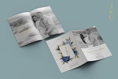 J&C Wedding Invite Design design graphic design illustration