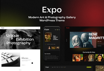 Expo - Modern Art & Photography Gallery WordPress Theme blog business design illustration logo web design webdesign wordpress wordpress theme wordpress themes