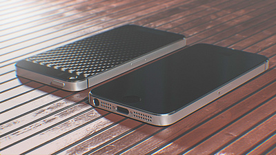 iPhone 5s Space Grey 3d branding iphone lights