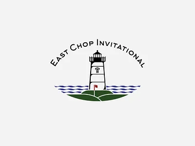 East Chop Invitational Logo brand identity branding east chop lighthouse golf branding golf logo golf tournament graphic design illustration legacy brand lighthouse lighthouse logo logo typography