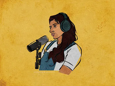 monica padman | armchair expert armchair expert illustration monica padman pod podcast portrait procreate