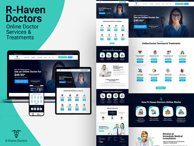 R-Haven Doctors Website Design branding graphic design logo motion graphics ui