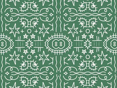Witchy Green Repeating Pattern design graphic design illustration pattern