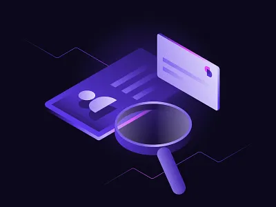 Personal informations gradient illustration informations neon vector