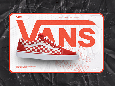 Vans design concept design ui vans