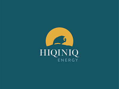 Hiqiniq Energy Logo branding corporate design energy graphic design logo logotype muskox nunavut serif subsidiary wordmark