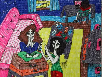 STAY AT HOME illustration