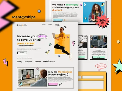 Can you imagine your landing with a youthful style? branding creative design interactive logo ui ux web
