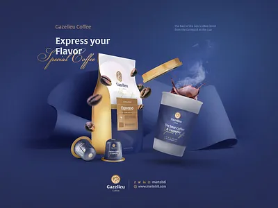 Gazelleu | The best Coffee & Espresso brand brand identity branding coffee design graphic design illustration logo ui ux vector