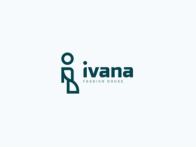 ivana Logo animation brand branding clothing design dress fashion graphic design logo logomark modern motion graphics simple vector