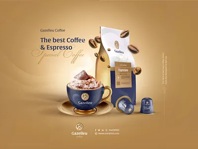 Gazelleu | The best Coffee & Espresso brand brand identity branding coffee design graphic design illustration logo ui ux vector