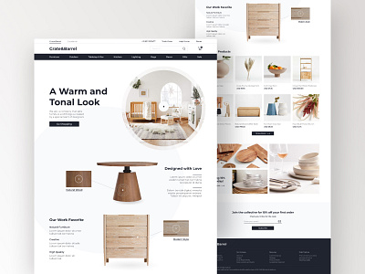 Crate&Barrel redesign branding design furniture landing landing page lighting minimal shop ui uiux