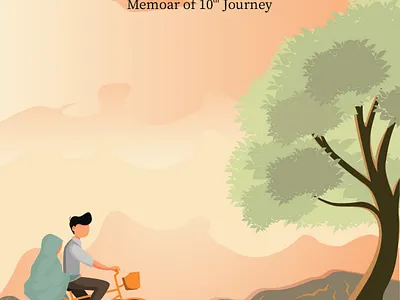 Book Cover bicycle book bookcover branding couple cover design graphic design illustration meadow sunset vector