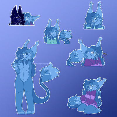 Azurite app design digital graphic design illustration originalcharacter procreate